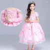 Desgaste do palco 2023 Sophia Princess Dress Dress Fils Halloween Girl Baby Cotton Skirt