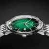 腕時計Feice Ultra Thin Watch Men自動メカニカルステンレス鋼アークミラービッググリーンダイヤルエレガントFM221REW