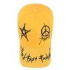 Fashion Yellow Graffiti Baseball Caps Snapback Hip Hop Street Casual Printing Peaked Cap Men Women Spring Summer Trucker Hat