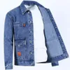 Mensjackor Chic Coat SingleBreasted Warm Turndown Collar Plus Size Mid Length Denim 230309