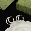 Trendy woman luxury designer earring for teen girls 12-14 tiktok special gifts diamond gold plated twisted letters style ohrringe jewelry stud earrings ZB034 E23