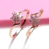 Anillos de racimo 585 oro púrpura con incrustaciones de flores de cristal simples para mujeres 14k rosa luz lujo fresco compromiso fiesta joyería