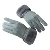 Cycling Gloves 1 Pair Ladies Full Finger Imitation Cashmere Coldproof Windproof Good Stretch Riding For Daily Wear