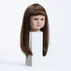 Doll Accessories High Temperature Wire Wig Suit 22-23 Inch Reborn Baby Dolls Handmade Smooth Long Hair Doll Accessories 230309