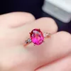 Clusterringe Kjjeaxcmy Fein Schmuck S925 Sterling Silber eingelegtes natürliches rosa Topaz Mädchen Klassiker Gemstone Ring Support Test Chinesischer Stil