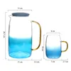 Bar Gereedschap Water Jug Glass Pitcher Home Gebruik Kettle Tea Pot met handvat voor koken Cold Drink Ware 230308