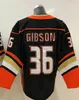 Custom Herren 15 Ryan Getzlaf Hockey Trikots Orange 4 Cam Fowler 36 John Gibson Schwarze Hemden 9 Paul Kariya 8 Teemu Selanne 17 Ryan Kesler 96 C.