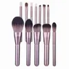 Makeup Brushes 12st med väska kosmetikverktyg läpp concealer foundation pulver rodnad