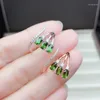 Cluster Rings KJJEAXCMY Fine Jewelry S925 Sterling Silver Inlaid Natural Diopside Girl Vintage Ring Support Test Chinese Style Selling