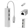 Novo USB Ethernet Tipo C -C 3.1 a 3.0 Hub LAN RJ45 Adaptador de rede para MacBook US