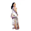 Ethnic Clothing African Dresses For Women 2023 Long Sleeve Printing Polyester Plus Size Dress Maxi Clothes