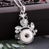 Pendant Necklaces Snap Jewelry Metal Button 18mm 20mm Snaps Necklace For Women Girls DIY JewelryPendant