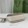 Blondie topphandtag axelväska Ophidia handväska kvinnor crossbody väskor lady sacoche genunie läder 735101 guld tonad hårdvara