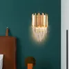 Lampada da parete di lusso in cristallo oro camera da letto soggiorno moderno luci a led luci decorazioni per la casa lampade in vetro