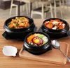 Skålar 16set/parti 14/16/18 cm klassiska koreanska köket sätter dolsot sten skålkanna för keramisk soppa ramen med bricka sn3835