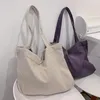 Kvällspåsar Corduroy Shopper Canvas axelväska för kvinnor 2023 Kvinnlig miljöförvaring Återanvändbara handväskor med stor kapacitet
