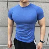 Men's T-Shirts Men Summer Short Sleeve Fitness T Shirt Running Sport Gym Muscle big size T Shirt Workout Casual High Quality Tops Clothing 230309