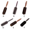6 Types de peigne à cheveux en sergé droit poils de sanglier naturels brosse roulante baril rond soufflant Curling bricolage outil de coiffure