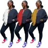 Kvinnors jackor jacka 2023 höststil gata mode trendig vild hit färg sömmar enbröst lös casual baseball uniform
