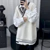 Giubbotti da uomo giubbotto da maglione donne lunghe preppy sciomette plus size coppia unisex adolescenti autunno harajuku uniforme abbigliamento fami