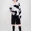 Women's Sweaters Women Milk White Knit Lazy Sweater Street AestheticThick Clothes 2023 Spring Kawaii Loose Body Woman Vintage Pull Wear