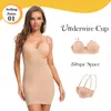 Kjol stretch rak klänning med underwire cup enkla sexiga klänningar spaghetti rem rube bodycon penna underdress 230308