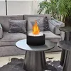 Decorative Figurines Objects & Tabletop Fire Pit Fireplace Tool Mini Portable Bowl Windproof Glass Cover Ethanol ForDecorative