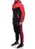 Heren Hoodies Set Men 2 -delige sets Tracksuit Gym Tracksuits Casual Colorblock Jogger Suits voor trainingsbroek