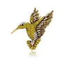 Brooches Women Brooch Colorful Rhinestone Hummingbird Animal Summer Neckpin For Korea Fashion Accessories Factory Direct