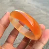 Bangle Jade Bangles Hoge kwaliteit Natuurlijke rode agaat Grade Stone platte armband sieraden Lucky Amulet Gifts For Women Men