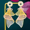 Dangle Earrings Soramoore Luxury Gorgeous Big For Women Wedding Cubic Zirconia Dubai Bridal Costume Jewelry Summer Party