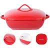 Bols 1pc Céramique Casserole Plat Four Pudding Bol Plaque De Cuisson Poterie Conteneur