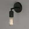 Vägglampan permo minimalistisk enkeluttag 1- Lätt industriell sconce vintage metall