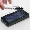 Solar Power Bank Taşınabilir 30000mAH Şarj Cihazı 2USB Su Geçirmez Harici Pil Şarj Cihazı El Feneri iPhone Xiaomi Samsung