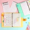 Macaron Color Leather Spiral Notebook Budget Sheets Expense Tracker Fit Envelopes Cash Binder Zipper Bags Stationery