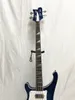 Niestandardowe 4003 lewa ręka 4 strunowy elektryczny gitara niebieska gradientowy body chrome sprzęt