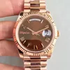 2 Färg Super Quality Armswatches V8 40mm Dag Date President 228235 Roman 18K Rose Gold Eta Cal 3255 Movement Automatic Mens Watc252n