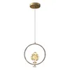 Lampes suspendues lumière luxe petit lustre cristal chevet pour chambre à coucher