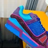 Designer de luxe femmes hommes chaussures décontractées mode coloré cristal femmes chaussures plates mocassins défilé de mode plate-forme compensée à lacets baskets tenis masculino 2023