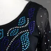 Stage Wear Woman Modern Dance Rhinestones National Standard Swinging Skirt Ballroom Costumes Style