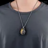 Anhänger Halsketten Edelstahl kreativer Buddha Dämon Halskette Buddhist Punk implizit Bedeutung Amulett Mann Frauen Schmuck