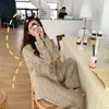 Women's Sleepwear Pajama Sets Women Elegant Lovely Ladies Simple Comfort Sleepwear Pockets Students Breathable Ulzzang Cozy Ins 230309