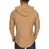 Men's Hoodies Men Hooded Sweatshirts Casual Autumn Long Sleeve Tops Solid Slim Pullover Home Gym Sports Wear Outfits 2023