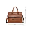 Briefcases Men Briefcase Bag for Documents Designer Leather Luxury Brand Men's Business Travel Bag A4 Document Organizer handbag 230309