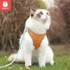 I collari di gatti conducono Kimpets trazione corda anti-break spalle cablaggio toracico che cammina cravatta regolabile