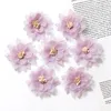 Fleurs décoratives 10 pièces tête artificielle en mousseline de soie 5 cm Rose faux pour la décoration de la maison mariage décoration de mariage accessoires de guirlande de mariée