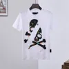 Erkek T-Shirt tasarımcı Kafatası Elmas t gömlek Kısa kollu Marka İlkbahar ve Yaz yüksek O-Boyun Kaliteli Kafatasları Tişörtleri tees # P14