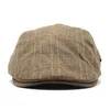 Kranten Beret retro casquette vrouwen mannen fahion plaid streep hoed ademende hoeden verstelbare pet lente zomer caps