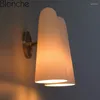 Wall Lamps Modern Milk Glass Lamp Nordic Bedroom Sconces Bathroom Light Fixtures Dining Room Cafe Office Luminaire For Home Decor