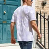 T-shirts pour hommes, teinture par nouage lilas, qualité supérieure, haut voyage, taille européenne